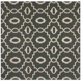 Safavieh Hand woven Moroccan Dhurrie Chocolate Brown Wool Rug (6 Square)