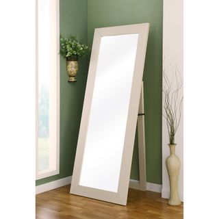Furniture Of America Emily Ivory Full Body Cheval Mirror (Ivory finishMaterials Glass, MDF, wood veneerModern design with clean and fine linesA full body mirror framed with fresh ivory finishMirror is made for use against the wall and is nicely secured w