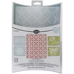 Sizzix Textured Impressions Figgy Pudding Santa Baby Embossing Folders (5/pkg)
