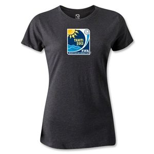 FIFA Beach World Cup 2013 Womens Emblem T Shirt (Dark Gray)