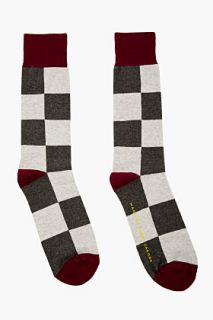 Marc By Marc Jacobs Grey Check Socks