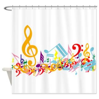  Colorful Musical Notes.png Shower Curtain  Use code FREECART at Checkout