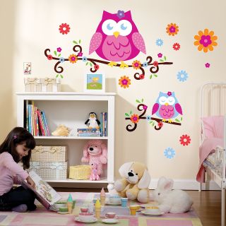 Owl Blossom Giant Wall Decals