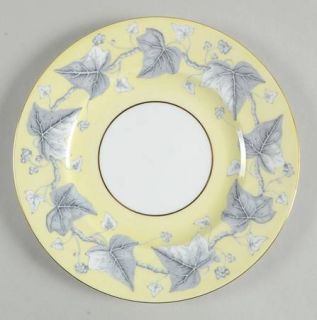 Wedgwood Josephine Yellow Luncheon Plate, Fine China Dinnerware   Yellow Rim, Gr