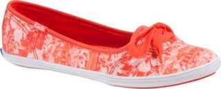 Womens Keds Teacup Tie Dye Floral   Coral Twill Casual Shoes