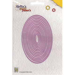 Nellies Choice Multi Frame Dies straight Oval 14 Pieces