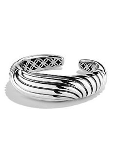David Yurman Sterling Silver Sculpted Cable Cuff Bracelet   Silver