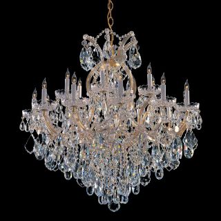 Crystorama 4418 GD CL MWP Maria Theresa Crystal Chandelier   35W in. Multicolor
