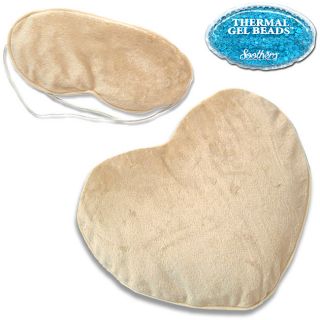 Soothera Therapeutic Hot/ Cold Heart Pillow/ White Swan Eye Mask