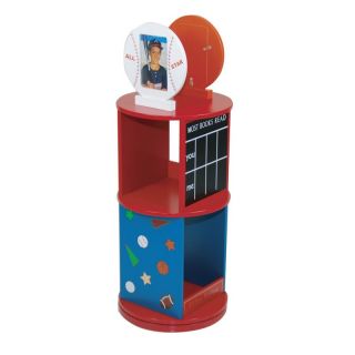 Levels of Discovery All Star Sports Revolving Bookcase Multicolor   LOD20048