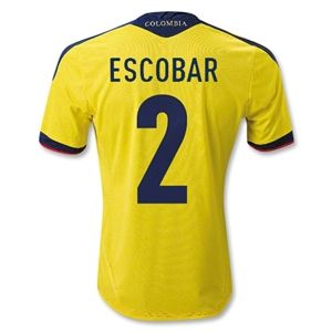 adidas Colombia 11/13 ESCOBAR Home Soccer Jersey