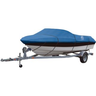 Classic Accessories Stellex Boat Cover   Blue, Fits 14ft. 16ft. V Hull Fishing