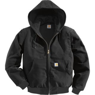 Carhartt Duck Active Jacket   Thermal Lined, Black, 3XL, Tall Style, Model# J131