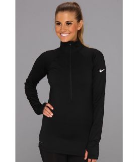 Nike Pro Hyperwarm 1/2 Tipped Zip Womens Long Sleeve Pullover (Black)